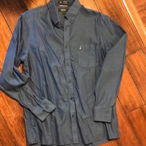 Nordstrom Men’s Shop Regular Fit Size Large Blue Shirt